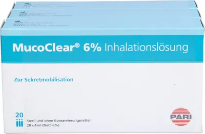 Produktbild von MucoClear 6 % NaCl Inhalationslösung, 60 St. Ampullen