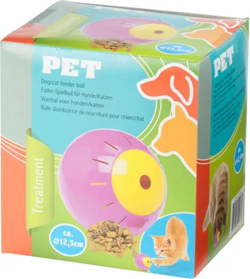 Produktbild von Futterspielball Ø12,5cm für Katzen+Hunde Spiel und Bewegung für Ihren Vierbeiner, Farbe:rosa