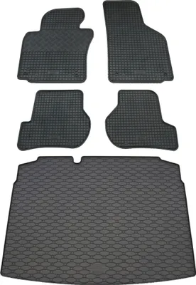 Produktbild von Gummi Fußmatten + Kofferraumwanne für VW Golf 5 Typ 1K, Bj. 10/2003-9/2008