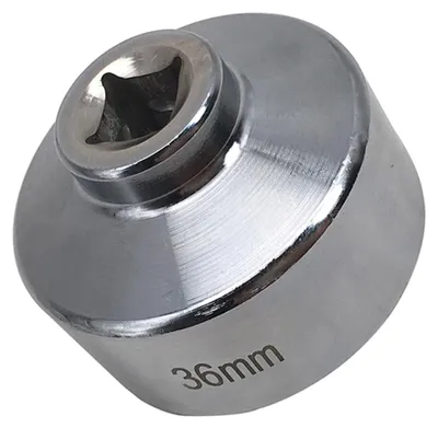 Image de Clé pour filtre à huile de 36 mm ; douille à profil bas de 36 mm pour retirer le bouchon du boîtier de la cartouche