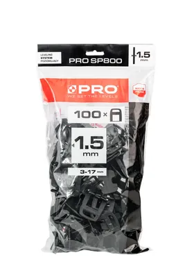 Immagine prodotto di Sistema di livellamento PRO-SP800, clip da 1,5 mm, 100 pezzi in busta