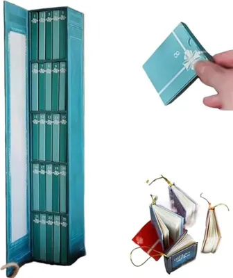 Produktbild von Literarischer Adventskalender mit 25 Mini-Büchern von klassischen Autoren im Vintage Stil - READVENT Blau