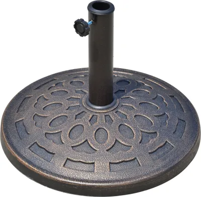 Produktbild von Outsunny Schirmständer Sonnenschirmfuß 14kg rund 38/48mm Harz Bronze