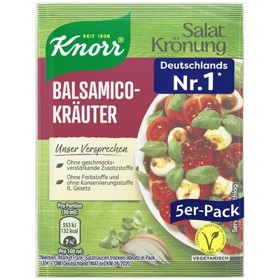 Image de Knorr Salatkrönung Vinaigrette au vinaigre balsamique aux herbes 5x 11g 5pcs