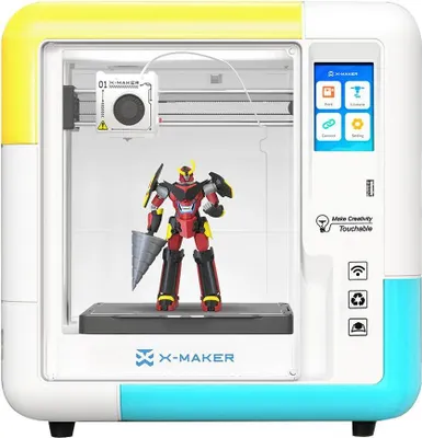 Immagine prodotto di X-MAKER AI+ V4.0 - Stampante 3D - Precisione 0,05 mm - Velocità di stampa 400 mm/s - Spazio di costruzione 150×150×150 mm - Temperatura ugello 260 °C - Rosso