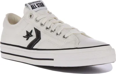 Produktbild von Converse Star Player 76 Schnürung Segeltuch Turnschuhe Weiß Schwarz – undefined / Weiß schwarz