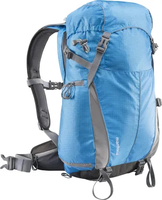 Produktbild von Mantona Elements Outdoor Rucksack blau - 2in1 Kamera- & Trekking-Rucksack, Fototasche mit gepolsterten Fächern für DSLR, Systemkamera & Drohne, Stativhalterung, inkl. Regenschutzhülle