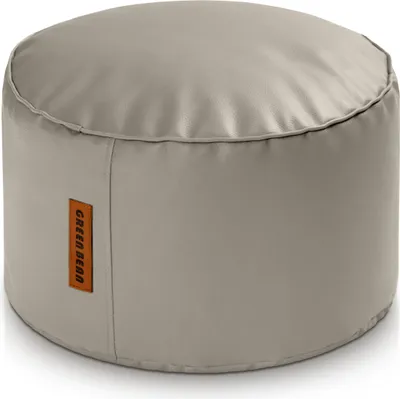 Produktbild von Green Bean® Sitzhocker aus Kunstleder - Pouf mit EPS Perlen Füllung - 43 x 30 cm - perfekte Ergänzung zum Sitzsack - Sitzwürfel Sitzkissen Hocker Fußhocker - Dunkelblau