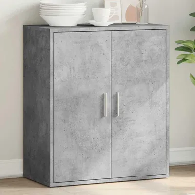 Image de vidaXL Sideboard gris béton 79x38x80 cm Bois composite