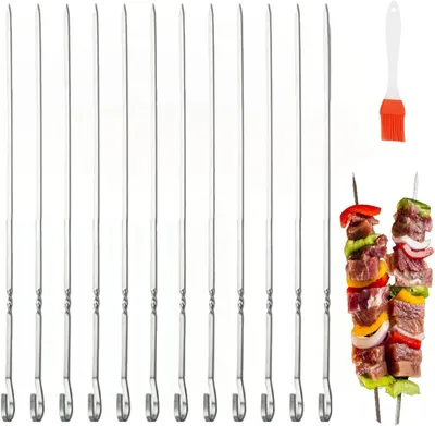 Produktbild von Grillspieße 40 cm, 50 Stück, Edelstahl, für Barbecue