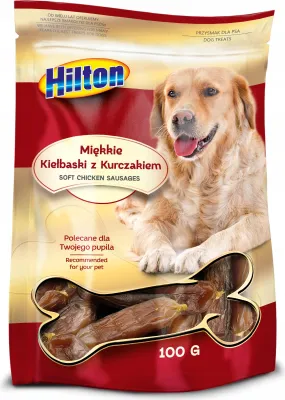 Produktbild von Hilton Softwürstchen mit Hühnchen 100g für Hunde