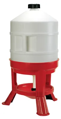 Image de Kerbl Geflügeltränke Tränke für Geflügel, 70cm, 30 L, Kunststoff, rot/weiß 70233