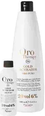 Produktbild von Fanola Oro Therapy 24k Gold Activator Oro Puro Entwickler-Emulsion für alle Haartypen 6% 20 Vol. 1000 ml