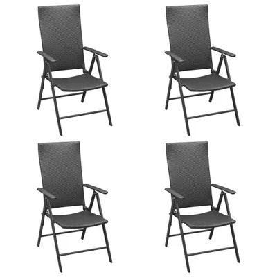 Immagine prodotto di vidaXL Set da pranzo da giardino 5 pezzi nero