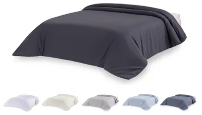Produktbild von Mikrofaser Bettbezug - Extra weich (dunkelgrau, Bett 160/180-240 x 220 cm)