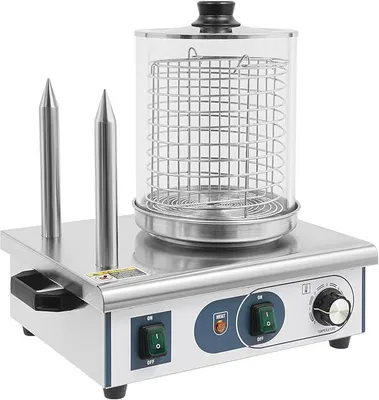 Produktbild von Würstchenwärmer, Gastro Hot-Dog Maker, 550W 50-300 ? Kompakter Hotdog Maker, Hot Dog Maschine für Imbiss & Gastronomie, Würstchenkocher, 18.9 x 24cm
