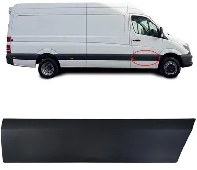 Für Mercedes Sprinter W906 06-18 Seitenleiste Türleiste Zierleiste TÜRE RECHTS in der Farbe von Carparts-Online GmbH
