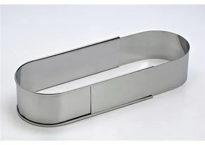 Image de Cadre à pâtisserie ovale en inox extensible 27 à 40 cm - Lares - 6011-1 -