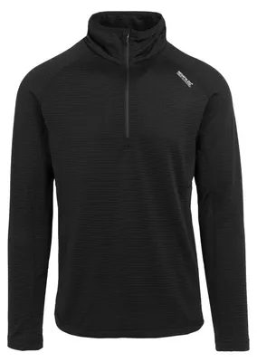 Produktbild von Regatta Yonder II Powerstretch Midlayer Shirt für Herren, Größe:XXL, Farbe:Schwarz