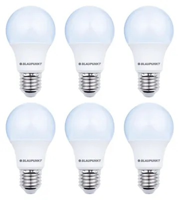 Produktbild von Blaupunkt Glühbirne e27 - Led Lampe - A60 Matt - 9W (80W) - 900 lm - 6000K Kaltweiß Glühbirnen - Nicht-Dimmbar - 6er Set