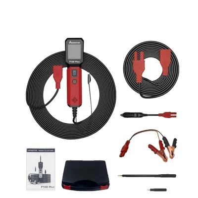 Immagine prodotto di Tester di circuiti elettrici, compatibilità 12V 24V, strumento diagnostico multifunzionale, rosso
