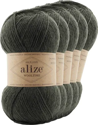 Produktbild von Strickgarn Alize Wooltime 5x100g 75% Wolle  100 Häkelgarn Farbwahl