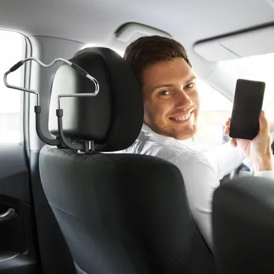 Immagine prodotto di Ganci per poggiatesta auto, set da 2 pezzi, antipiega