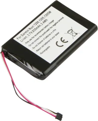 Image de Avizar, Garmin Nuvi 1200/1205 GPS-Akku 3,7 V 930 mAh Li-Ion, Schwarz