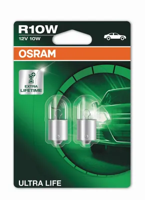 Produktbild von Osram Ultra Life, 10 W, 12 V, R10W, 2 Stück(e)