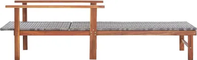 A wooden lounge chair with a woven seat and backrest, shown against a white background.