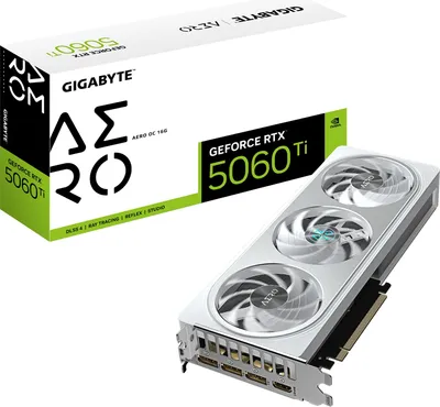 Produktbild von GIGABYTE GeForce RTX 5060 Ti AERO OC 16G, Grafikkarte, (DLSS 4, 3x