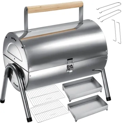 Produktbild von tectake® Edelstahlgrill 42 x 30,5 x 44 cm