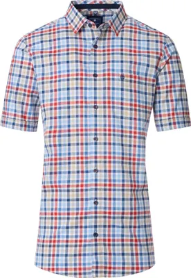 Produktbild von Redmond - Comfort Fit - Herren Freizeithemd Kurzarm (251070999), Größe:L, Farbe:Rot(50)