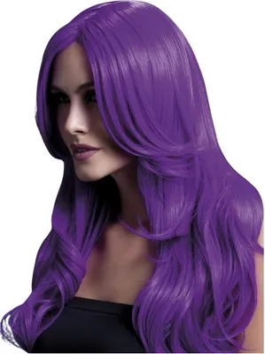 Produktbild von Beach Waves neon-violett - Faschingsperücke