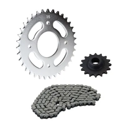 Obrázok produktu pre Reťazová sada 3-dielna strieborná 16/35 zubov pre Hercules K50 RE RX SE SL SX
