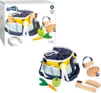 Produktbild von Small Foot - Houten Paardenverzorgingsset met Tas, 8dlg.