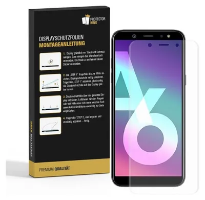 Produktbild von 2x Panzerfolie für Samsung Galaxy A6 Plus FULL-COVER Displayschutzfolie HD KLAR