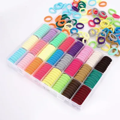 Obrázek produktu pro Sada gumiček do vlasů, 480 kusů, 24 barev, mini elastické sponky do vlasů pro děti