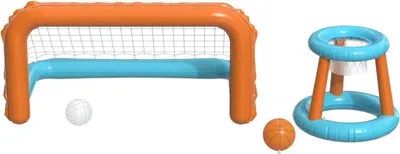 Produktbild von Crivit Pool Spielgeräte Badespaß Wasserspielzeug Tor und Basketballkorb