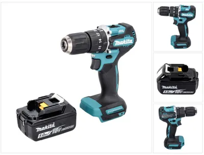 Immagine prodotto di Trapano avvitatore a percussione senza filo Makita DHP 487 T1 18 V 40 Nm Brushless + 1x batteria 5,0 Ah - senza caricabatterie