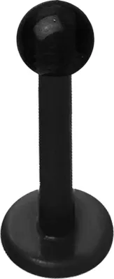 Produktbild von viva-adorno 1,2 x 6 x 3mm Labret Stecker Lippenpiercing Tragus Piercing Ohrpiercing Bioflex Kunststoff Z450, schwarz