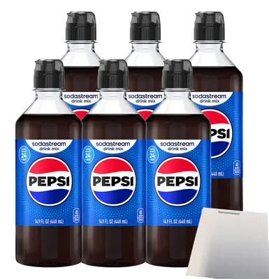 Produktbild von Sodastream Pepsi Drink Mix VPE (6x0,44l Flasche) + usy Block
