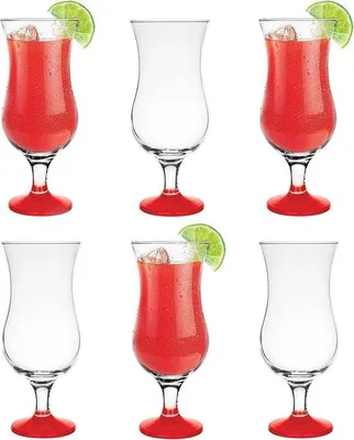 Produktbild von Famanu Cocktailgläser Set 6 Stück - Rot, 420 ml, Spülmaschinenfest