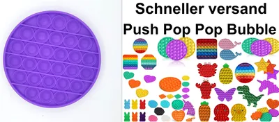 Produktbild von Push it Pop Pop up Bubble Rund Lila  sensorisches Beruhigungsspielzeug  Anti Stress beruhigend Fidget Toy  tiktok Neuheit gegen Langeweile Zappeln Therapie-Spielzeug zum Drücken