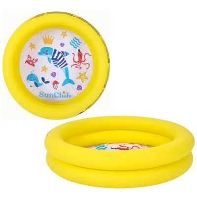 Produktbild von Aufblasbarer Kinderpool 2-Ringe 76×20 cm Gelb – Planschbecken 57157