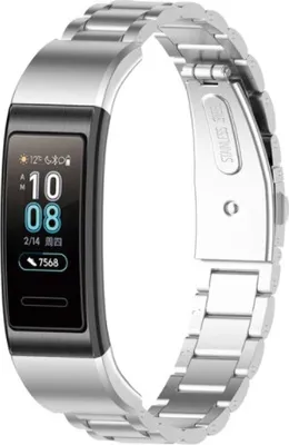 Produktbild von Strap-it Huawei Band 3 / 4 Pro Gliederarmband (Silber)