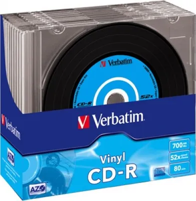Produktbild von 50 (5x 10) Verbatim CD-R Vinyl Color Rohlinge 80min 700MB slimcase