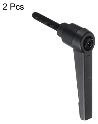 Produktbild von 2 Stš¹ck Klemmhebel Griff M5 x 25mm Au?engewinde Bolzen Klemmschraube DruckDruckkn?pfe Kohlenstoffstahl, Verstellbarer Klemmhebelgriffe Handgriff fš¹r Werkzeugmaschinen, Schwarz