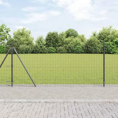 Produktbild von Euro-Zaun aus PVC-beschichtetem Stahl mit Betonsockel, 25 x 0,8 m, für Garten und Terrasse