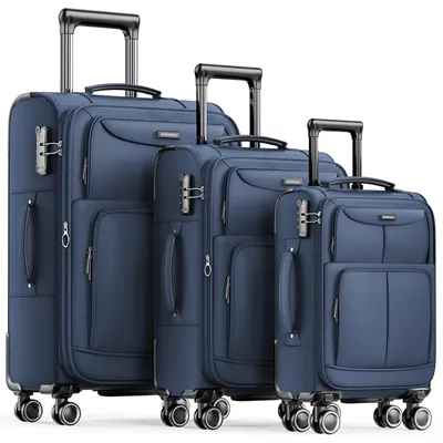 Immagine prodotto di Set da viaggio leggero in tre pezzi, con ruote e serratura TSA